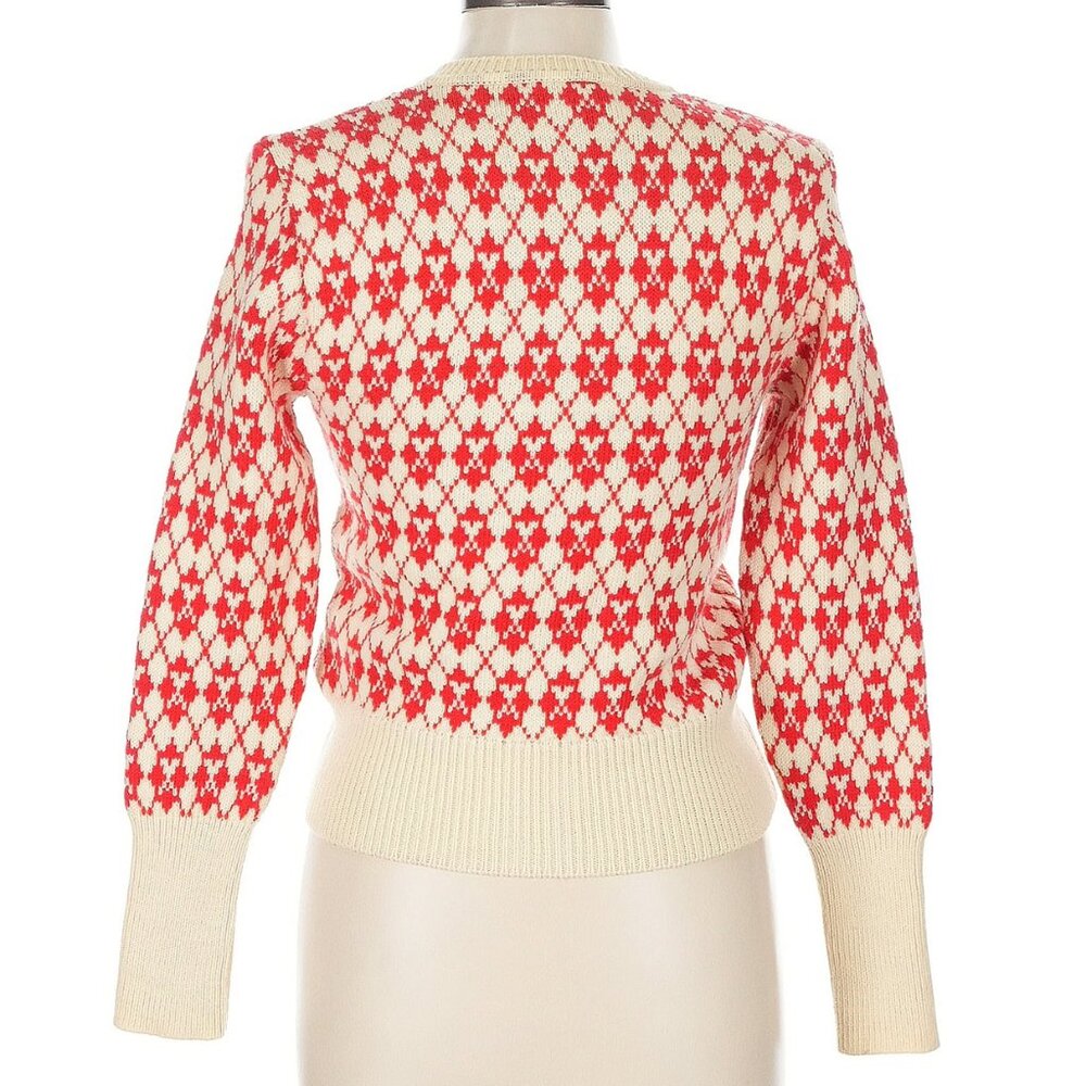 Ami Paris Ami de Coeur Argyle Jumper Sweater Large - Picture 3 of 6